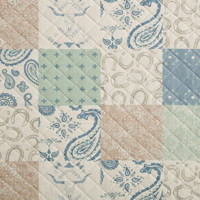 Patchwork Paisley Reversible Quilt Set