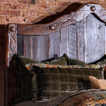 leep in style with the ultimate rustic-chic statement piece — the Rancho Wood Bed Frame. Crafted from durable reclaimed wood, this bed features an arched top with hammered nailhead accents for an authentic rustic look and feel. Order yours today!
