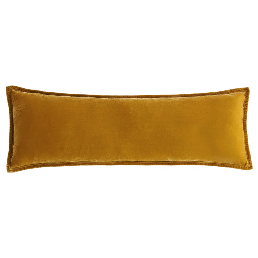 Stella Faux Silk Velvet Long Lumbar Pillow
