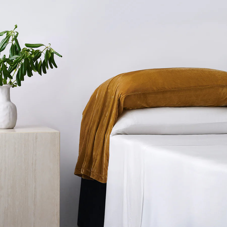 Stella Faux Silk Velvet Waterfall Pillowcase Set