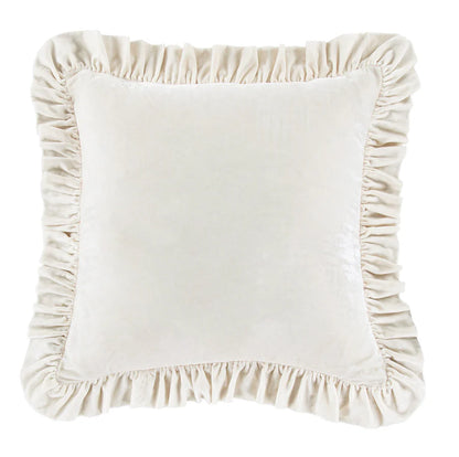 Stella Faux Silk Velvet Ruffled Euro Sham