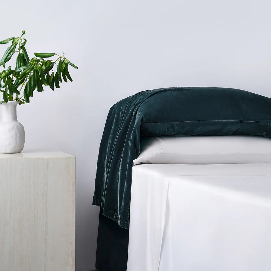 Stella Faux Silk Velvet Waterfall Pillowcase Set
