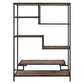 The Sherwin Bookshelf offers classic, vintage-inspired style with its aged black iron framing and multi-level, staggered shelving. Using reclaimed pine, the solid wood construction adds to its authentic character. Its unique design allows you to showcase your items in a variety of ways, ensuring all eyes are drawn to your decor.