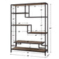 The Sherwin Bookshelf offers classic, vintage-inspired style with its aged black iron framing and multi-level, staggered shelving. Using reclaimed pine, the solid wood construction adds to its authentic character. Its unique design allows you to showcase your items in a variety of ways, ensuring all eyes are drawn to your decor.