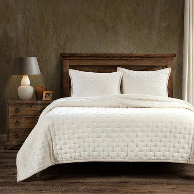Our Stella Velvet Quilt brings a luxurious sheen to your bedding with its rich faux silk velvet fabric. The quilted design provides subtle texture, while its selection of neutral and vibrant jewel tone colors will fit seamlessly into your home's traditional, Western, or rustic décor. Enjoy its soft, sumptuous feel and complete the look by pairing it with other pieces from the Stella Collection.