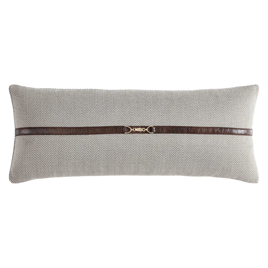 Herringbone Buckle Detailed Lumbar Pillow