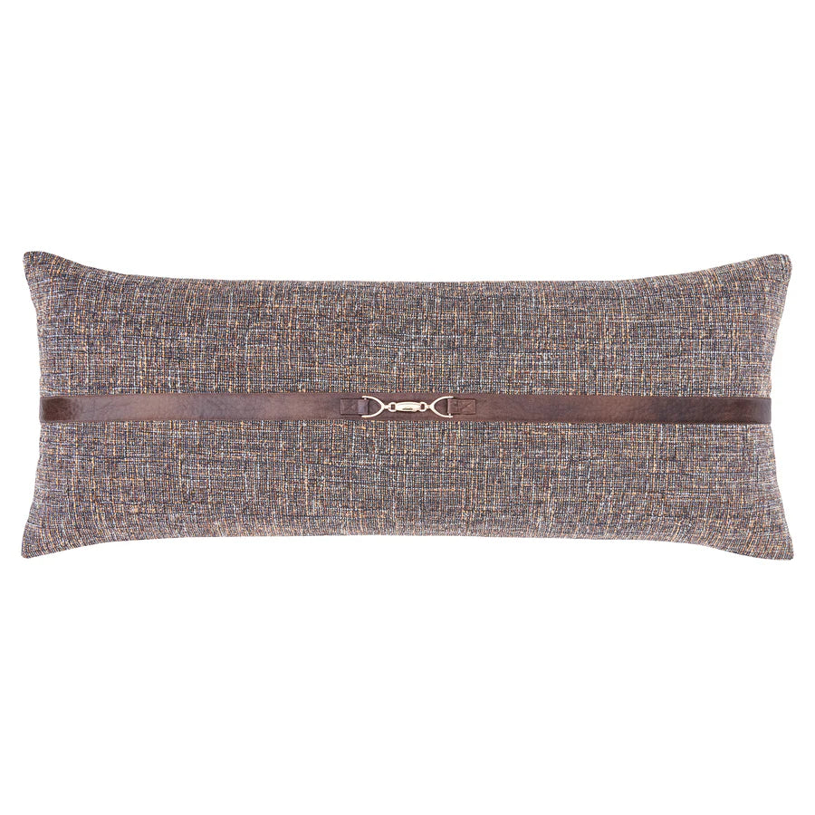 Tweed Buckle Detailed Lumbar Pillow