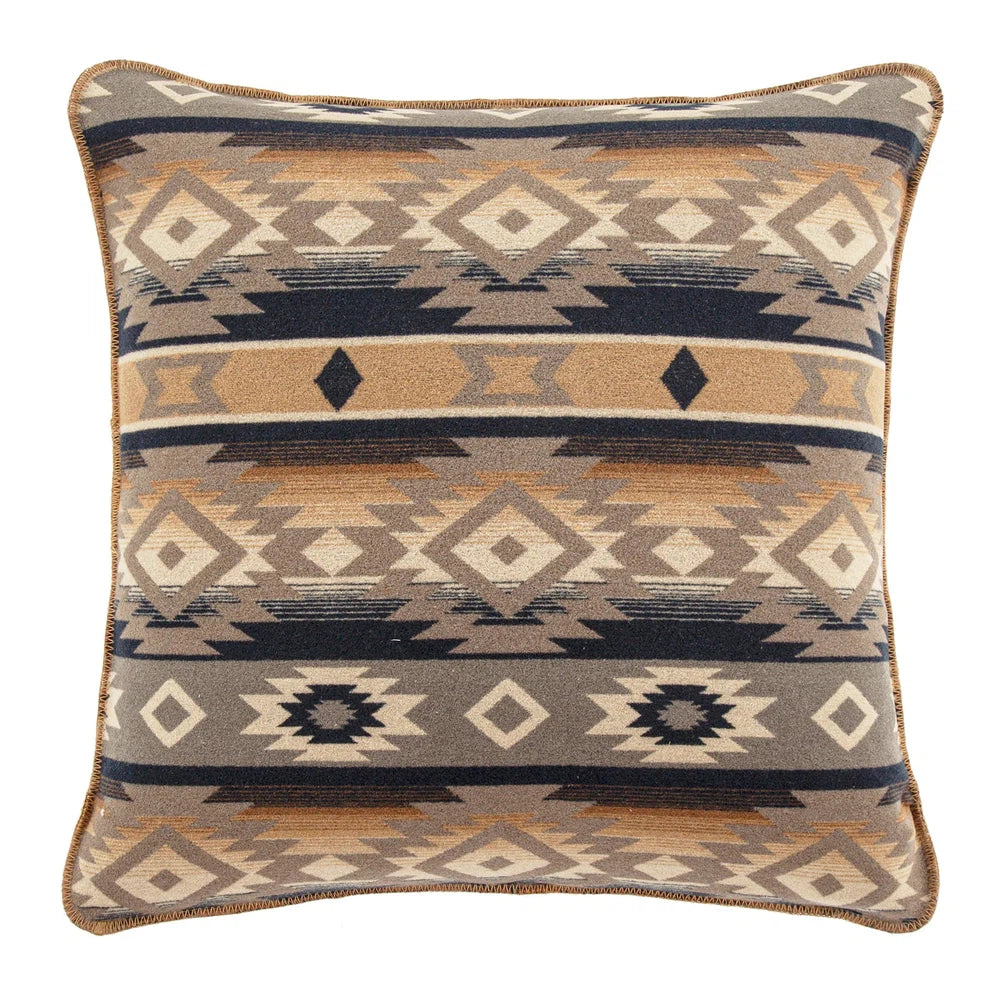 Unlock the beauty of the Southwest with the Taos Wool Blend Euro Sham. Crafted using a blend of wool and other fibers, this piece features a tapestry of traditional Aztec motifs and provides exceptional warmth and durability. Perfect for any room, this Euro Sham elegantly blends cultural tradition and modern construction.