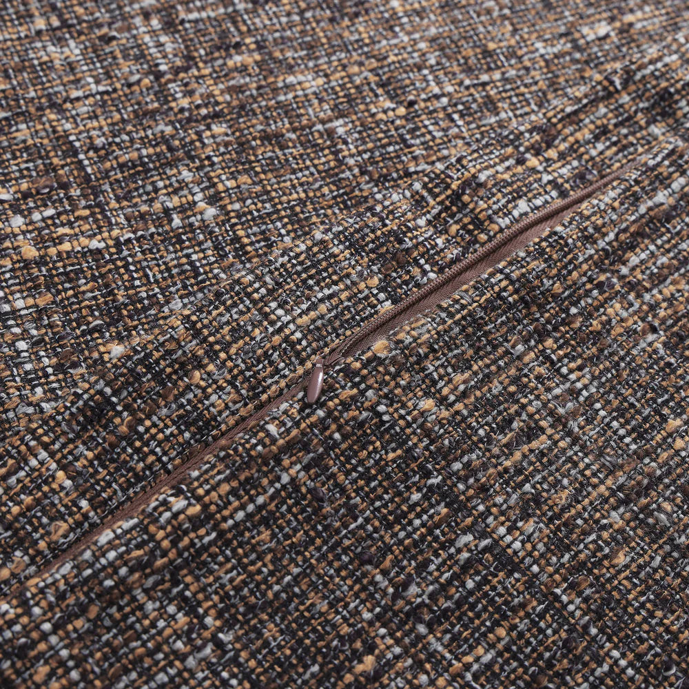 Dress your space to the nines with the sophistication of classic menswear suits with our Tweed Comforter Set. Pulling colors and textures from time-tested fashion, this textured tweed bedding is woven from multi-colored boucle yarns—specially spun for this collection. The tweed boucle fabric’s dense construction imparts a comforting weight, providing extra warmth and a coziness that makes you want to curl up under the thick comforter.