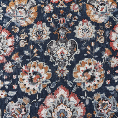 Navy and terracotta and grey and cream western bedding