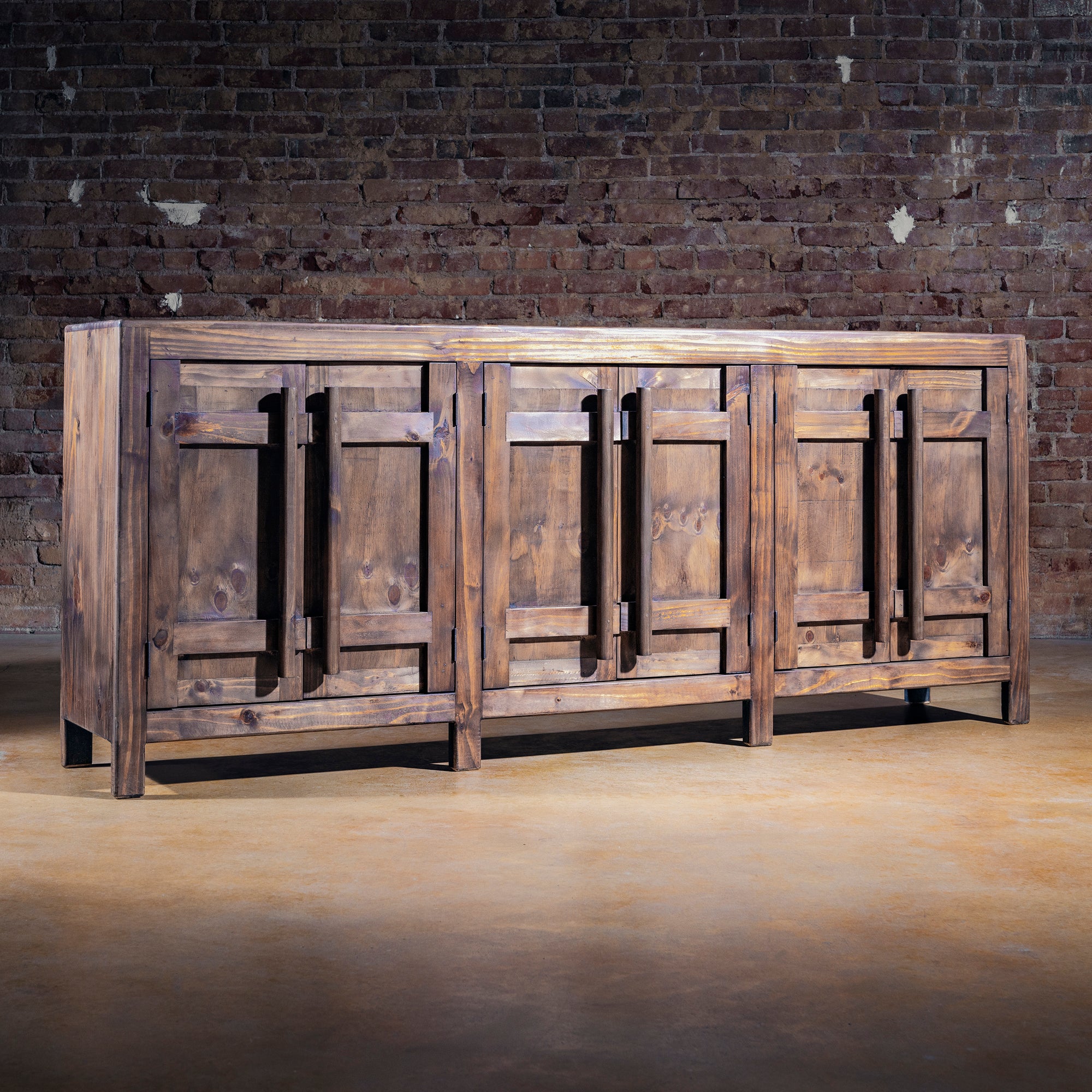 Amarillo Ridge Buffet solid wood western sideboard with modern rustic design