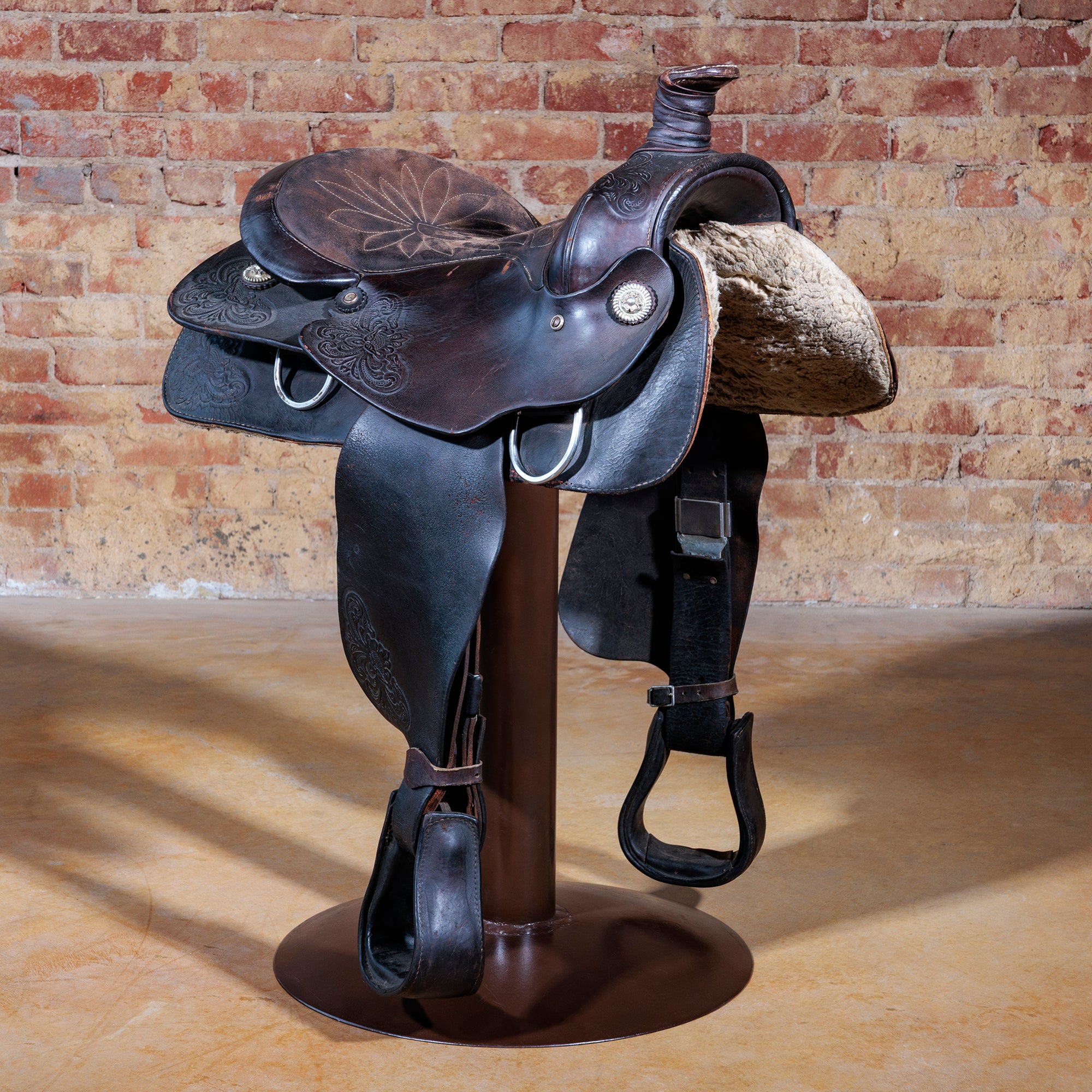 cowboy saddle bar stool
