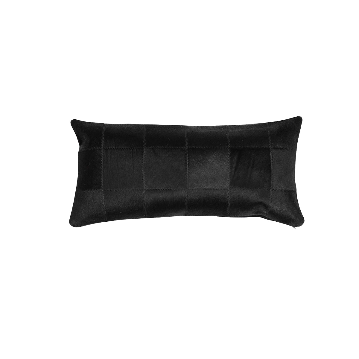 Black Cowhide Patchwork Pillows