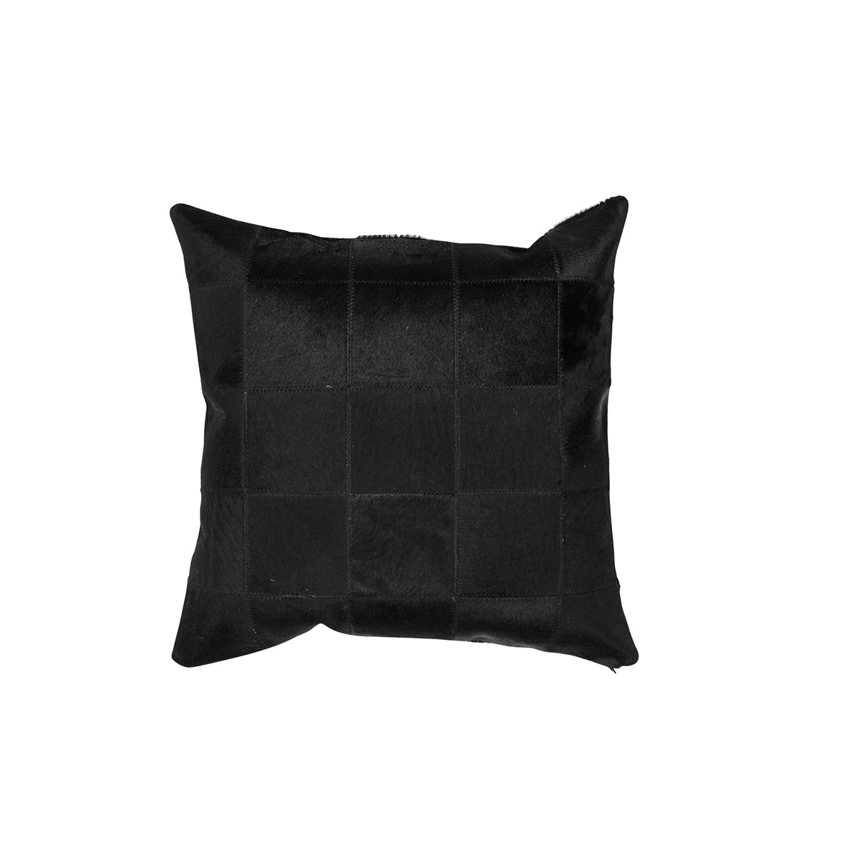 Black Cowhide Patchwork Pillows