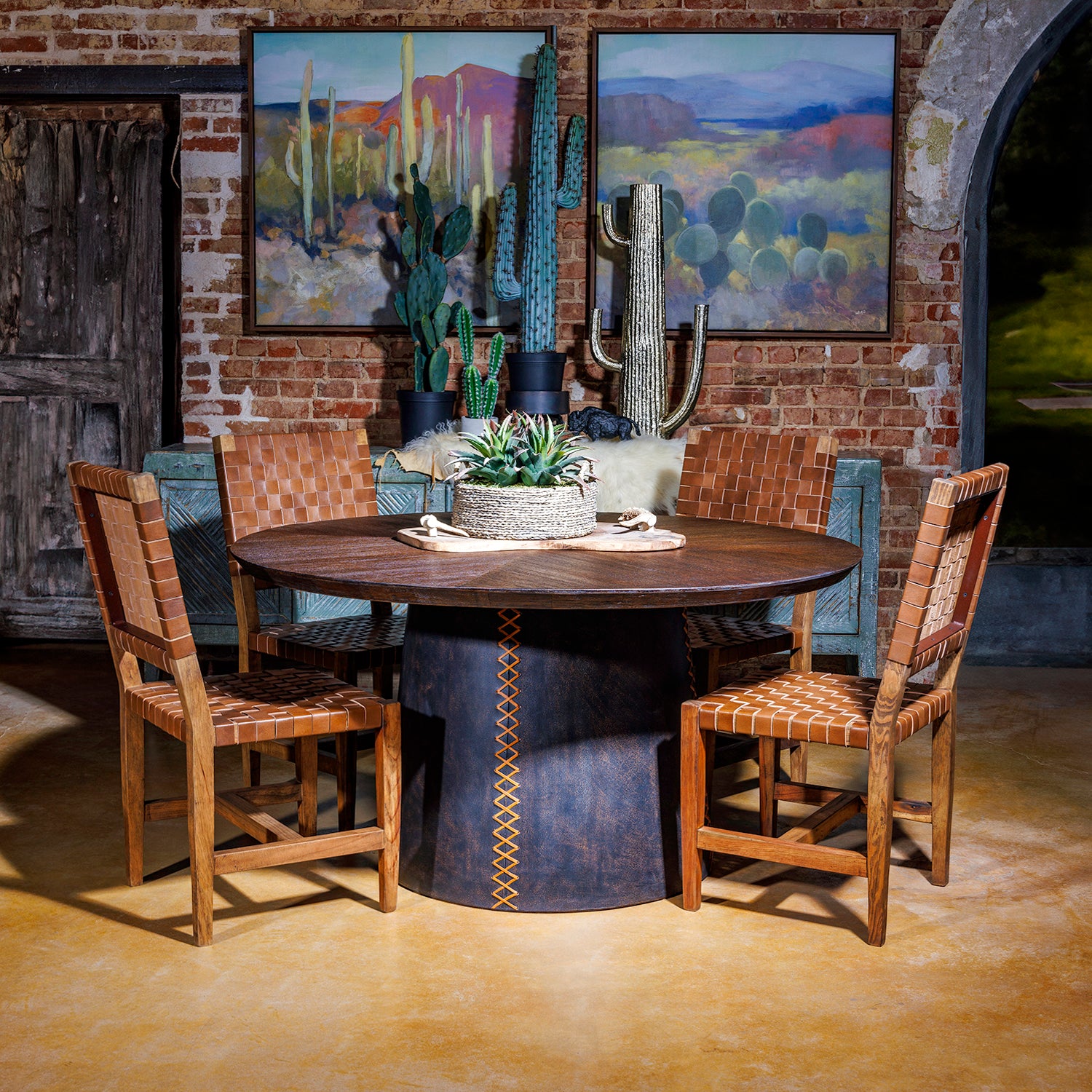Rustic Dining Table Round