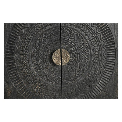 Experience the perfect combination of craftsmanship and modern design with our Brooklyn 4 Door Carved Sideboard. Hand carved doors made from solid mango wood are accented by a sleek metal base with luxurious gold accents. Elevate your space with this unique and stunning piece.