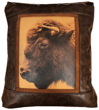 Buffalo Head Pillow
