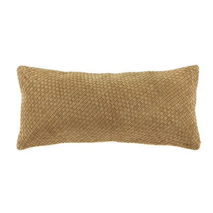 Woven Suede Lumbar Pillow