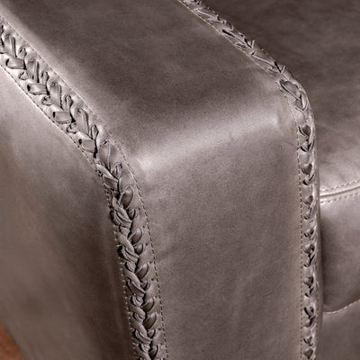 Arm stitching detail on the Cortez Leather Chair