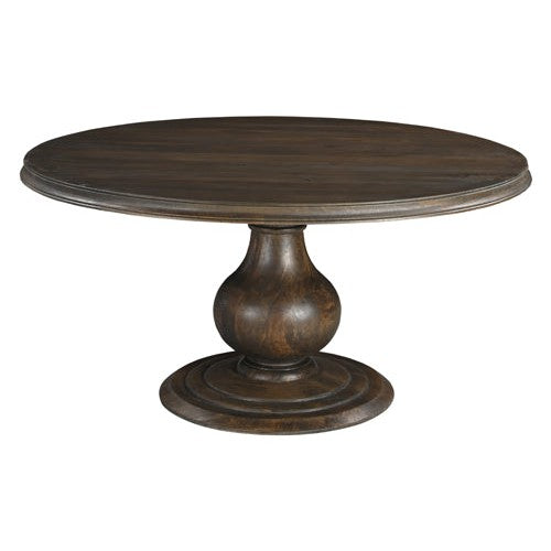 Crafted from high-quality mango wood, the Ekins Round Table boasts a stunning round design that is both elegant and functional. Its beautiful base adds an extra touch of sophistication to any dining space. Expertly made, this table is a must-have for any home.