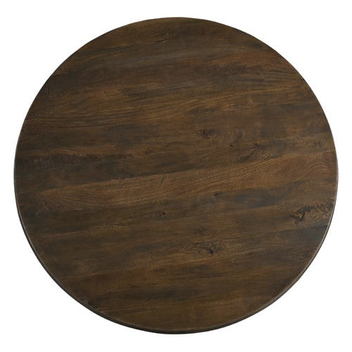 Crafted from high-quality mango wood, the Ekins Round Table boasts a stunning round design that is both elegant and functional. Its beautiful base adds an extra touch of sophistication to any dining space. Expertly made, this table is a must-have for any home.