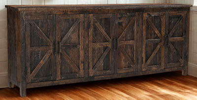 Fortville Reclaimed Wood 6 Door Sideboard