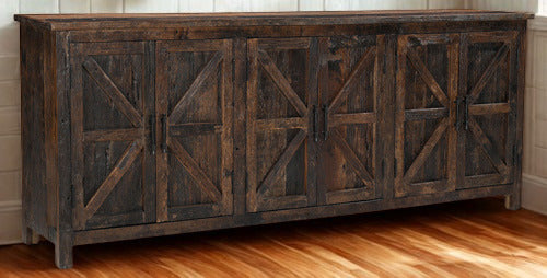 Fortville Reclaimed Wood 6 Door Sideboard