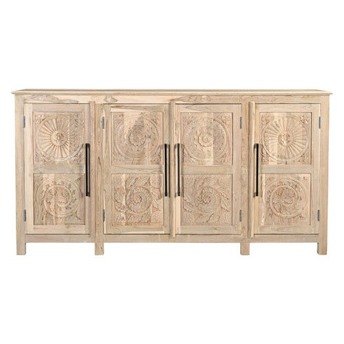 Hanna Carved Panel 4 Door Sideboard