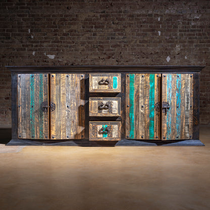 Doors open on High Desert Hacienda Buffet revealing interior storage compartments