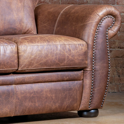 Western Bison Leather Fincher Sofa
