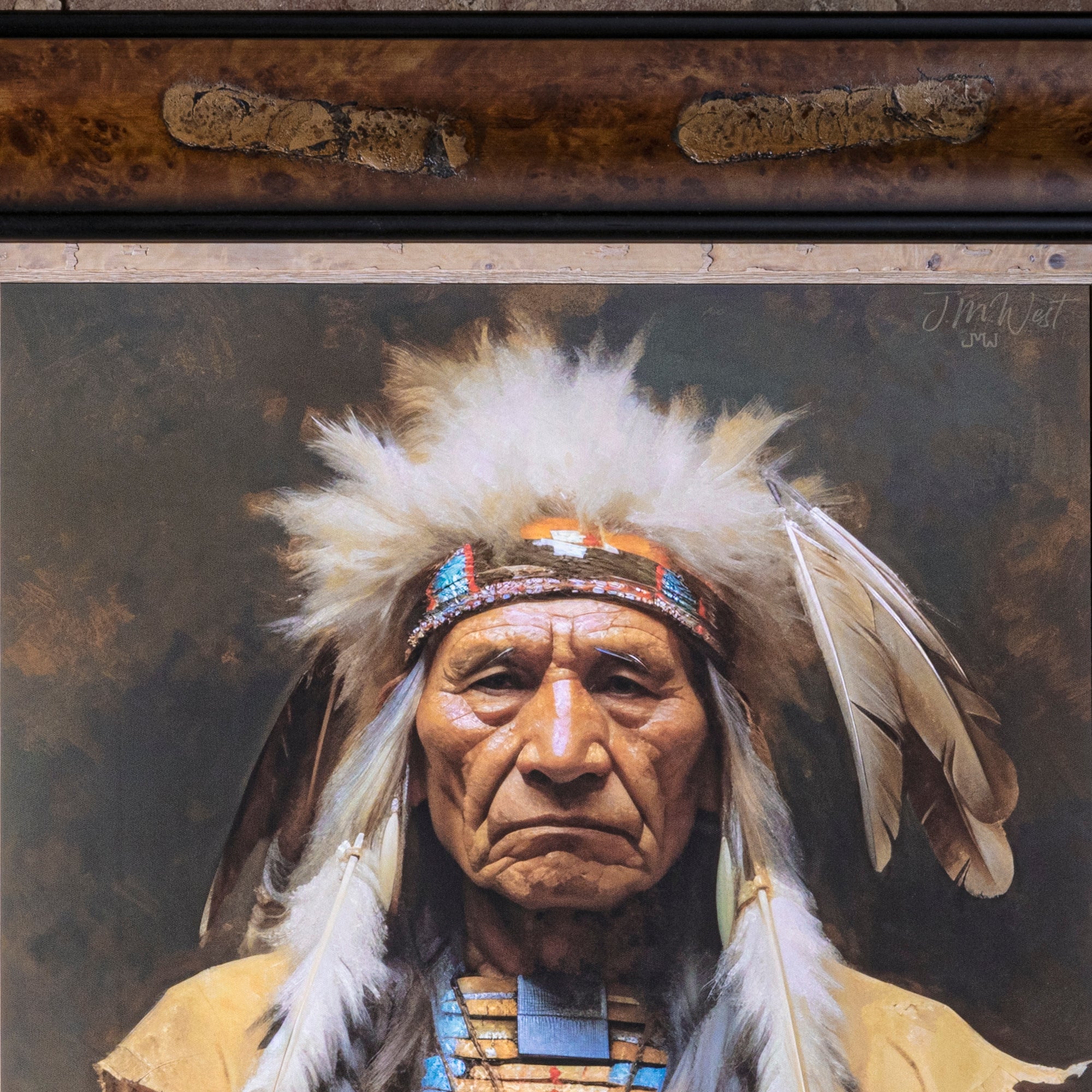 Indian Chief Painting by artist J.M. West