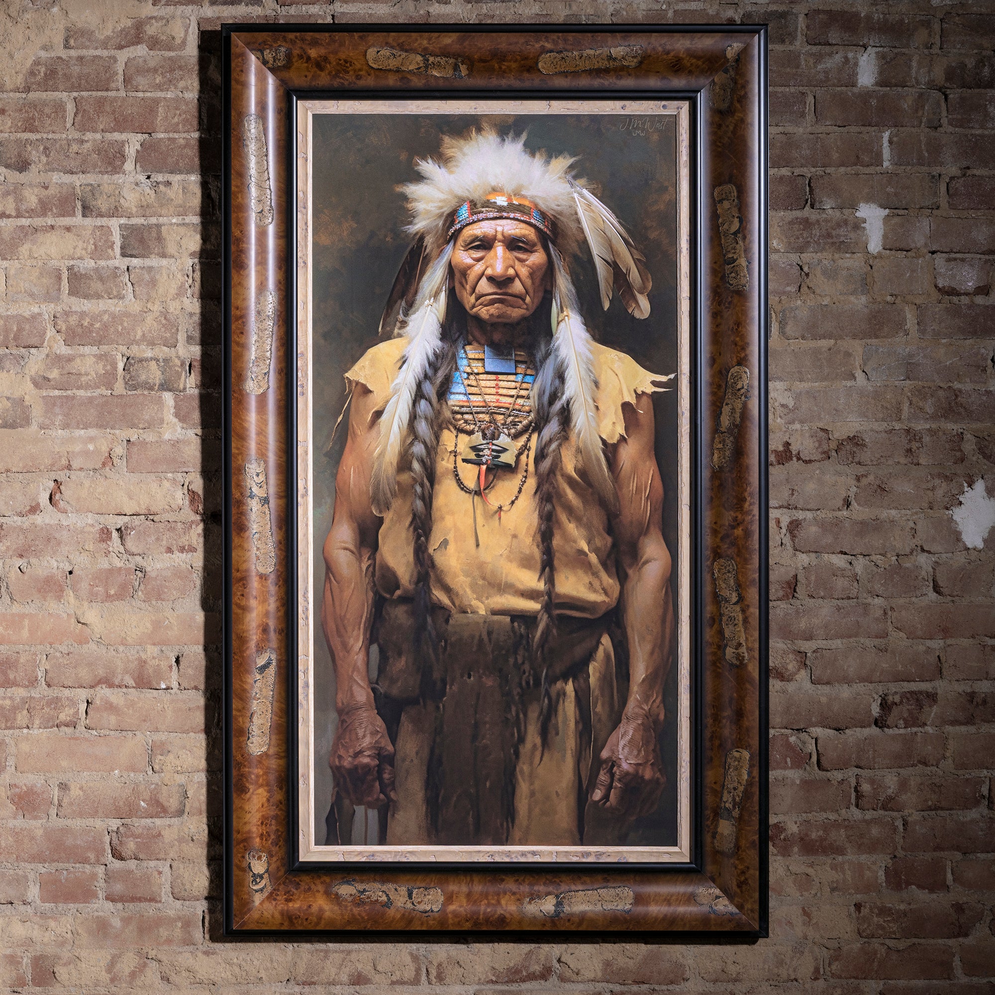 Indian Chief Painting by artist J.M. West
