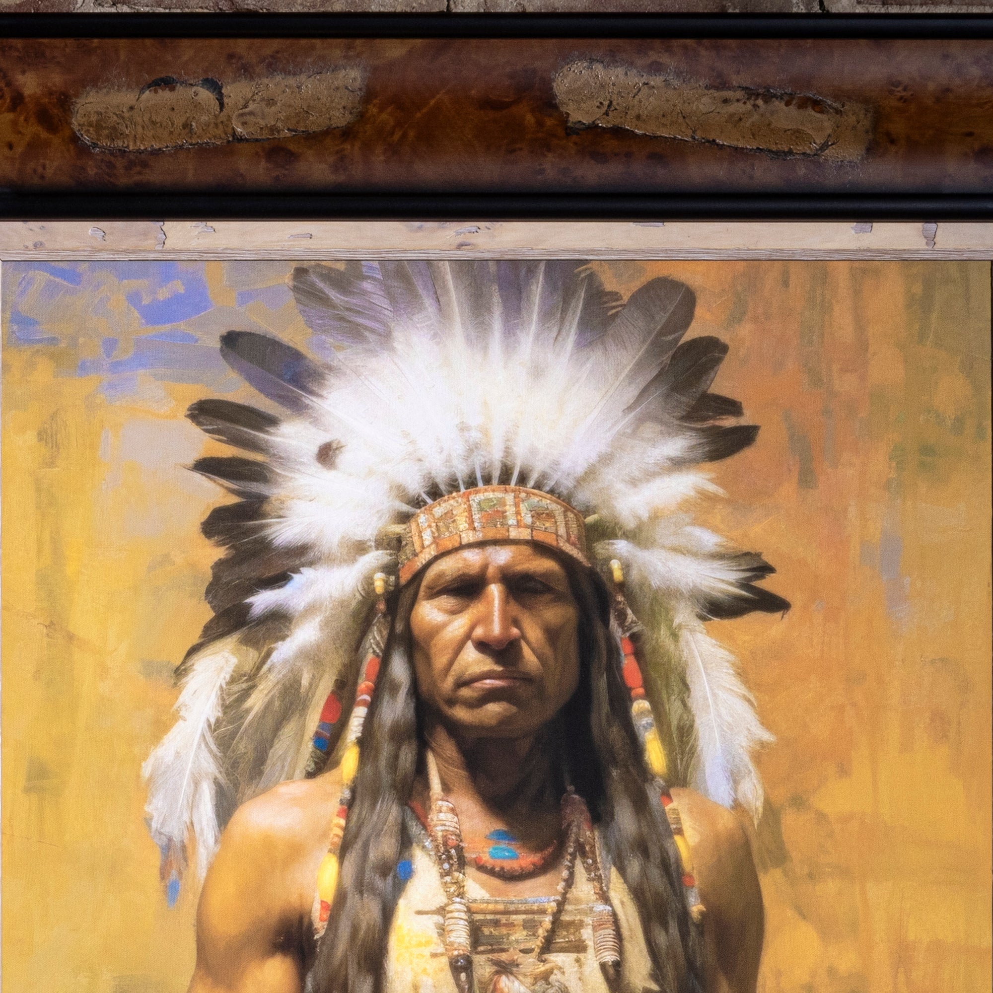 Western Indian Portrait Painting by artist J.M. West.