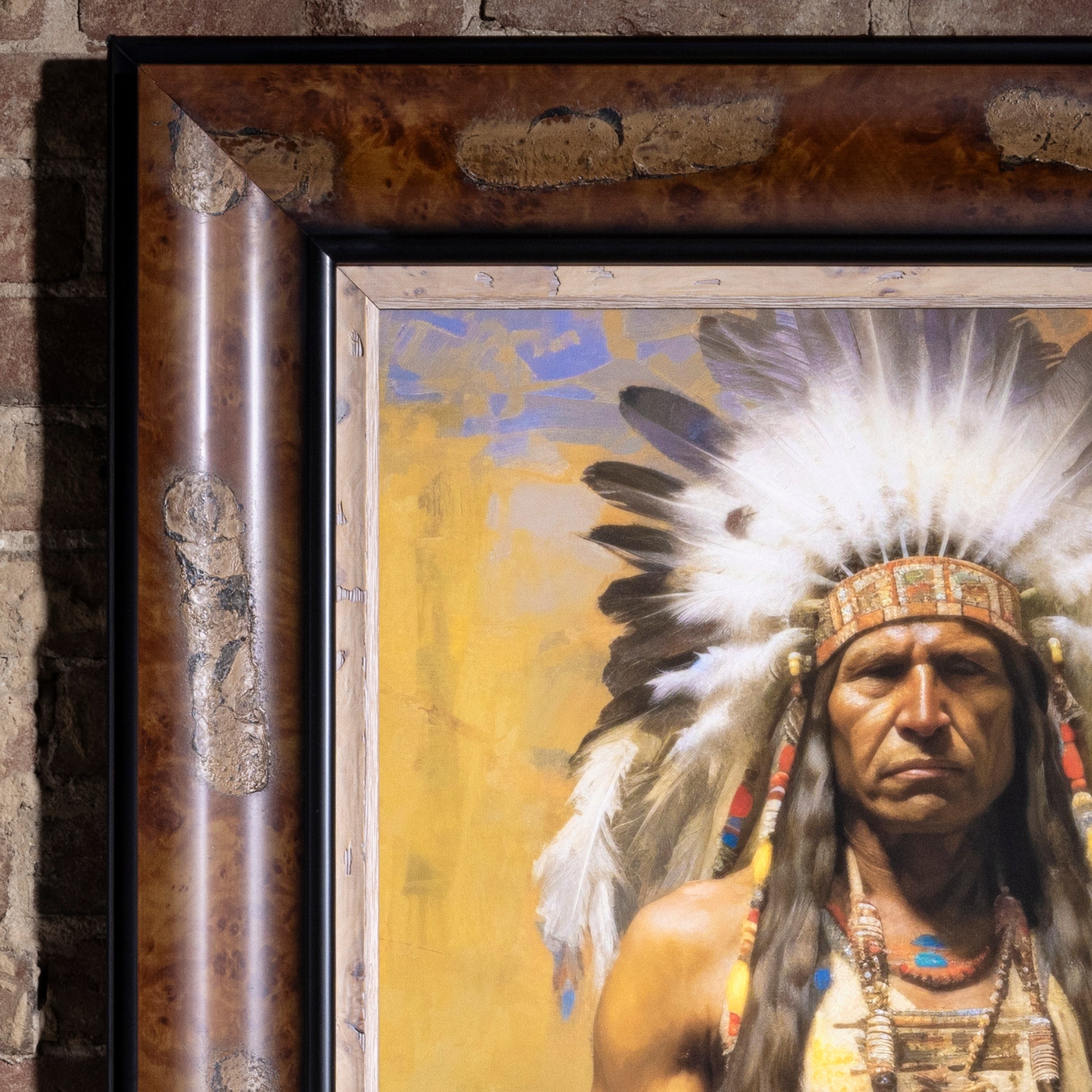Western Indian Portrait Painting by artist J.M. West.