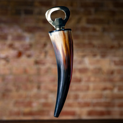 Hand-polished bullhorn bottle opener — Western home and barware gift for the cowboy at heart.