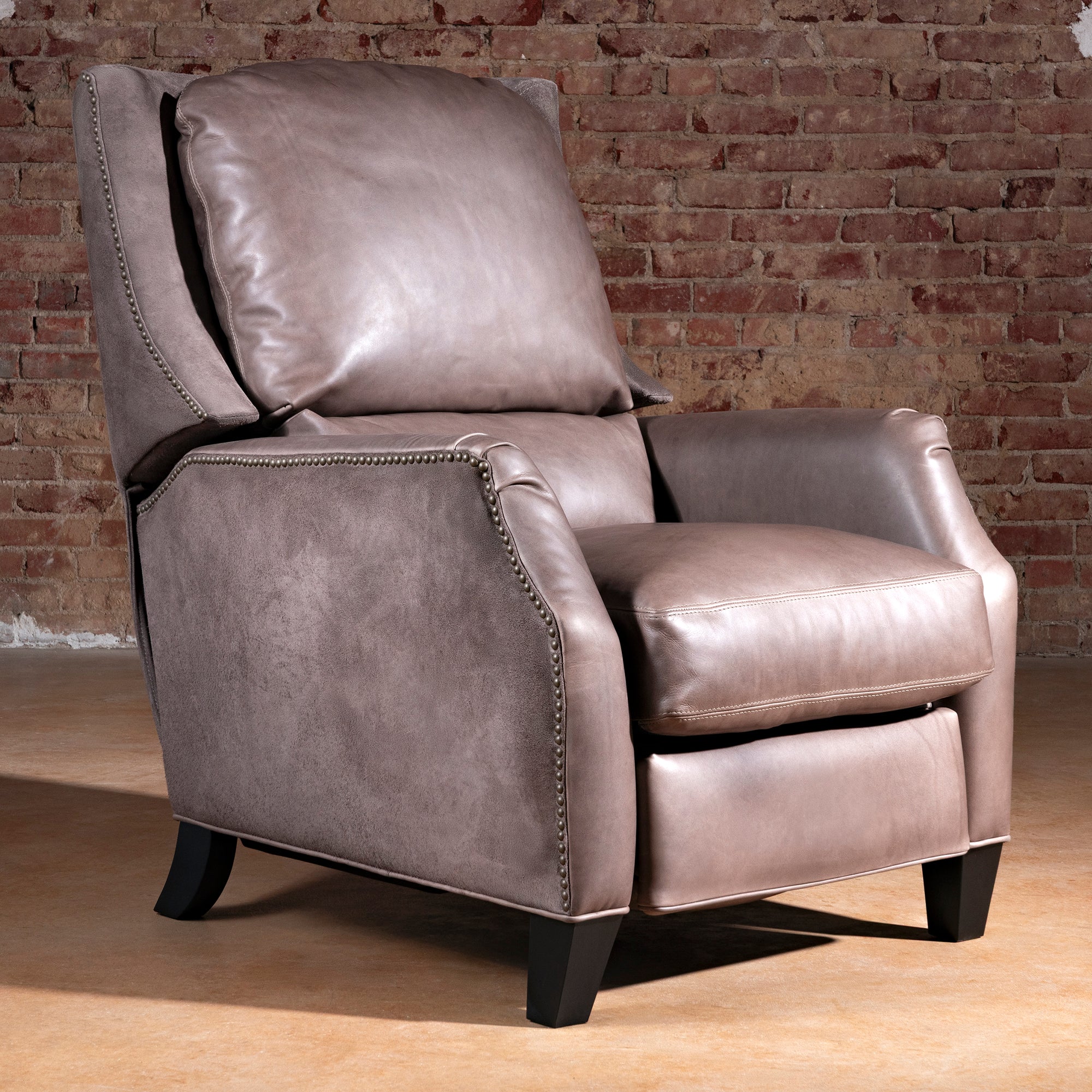 Hero image of the Silver Spur Recliner in leather and suede