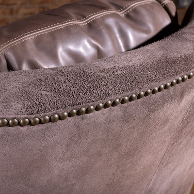 Nailhead trim detail on the Silver Spur Recliner