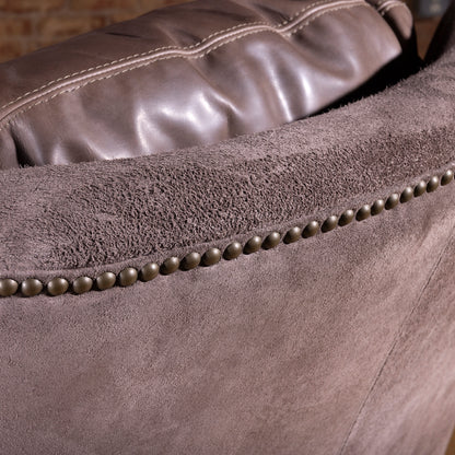 Nailhead trim detail on the Silver Spur Recliner