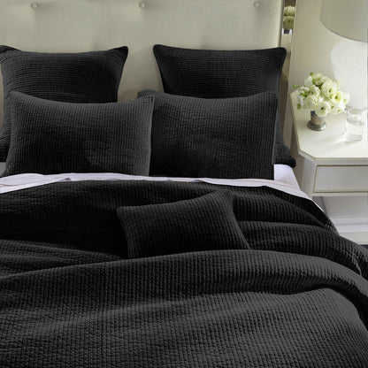 Stonewashed Cotton Velvet Quilt Set
