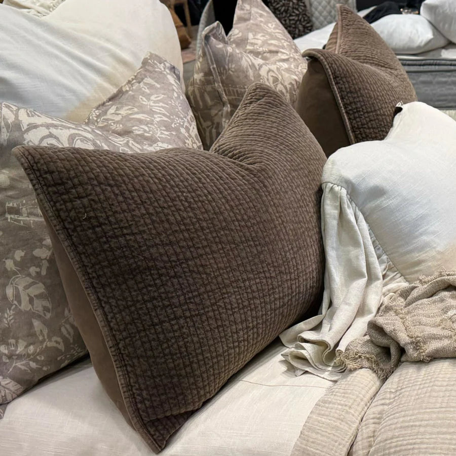 Stonewashed Cotton Velvet Quilt Set