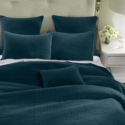Stonewashed Cotton Velvet Quilt Set