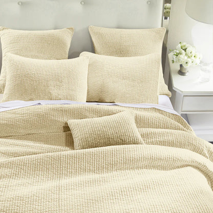 Stonewashed Cotton Velvet Quilt Set