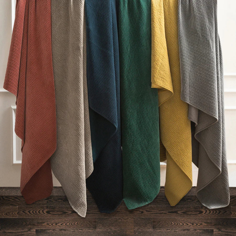Stonewashed Cotton Velvet Quilt Set