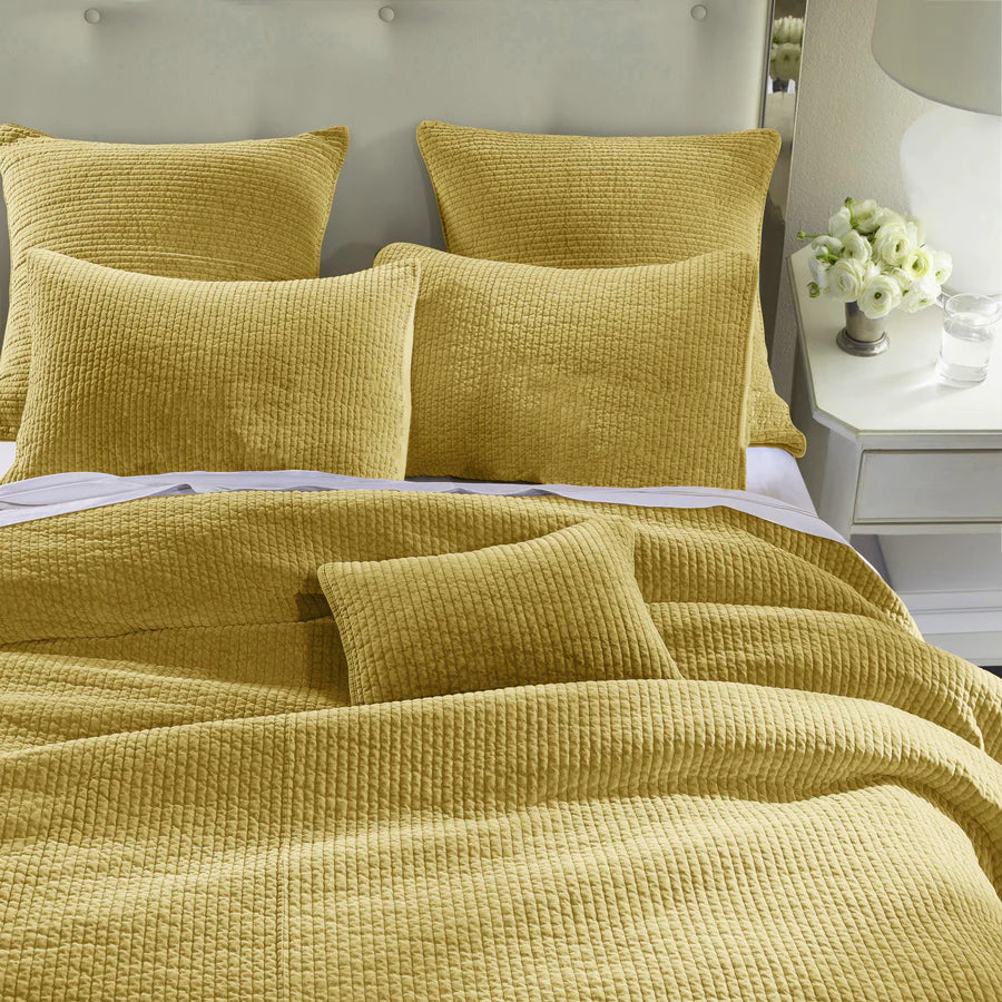 Stonewashed Cotton Velvet Quilt Set
