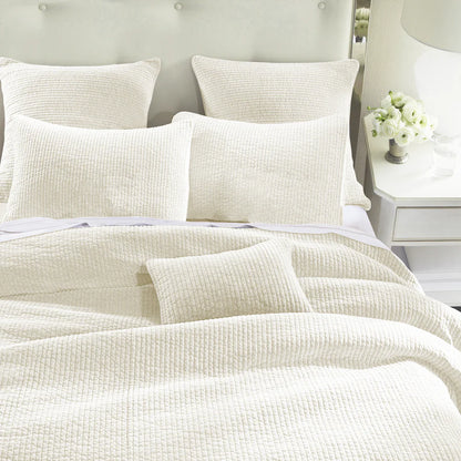 Stonewashed Cotton Velvet Quilt Set