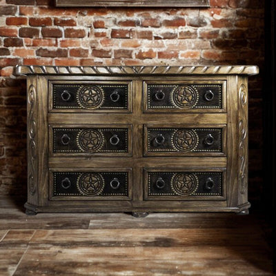 Cowhide Rope & Star Dresser