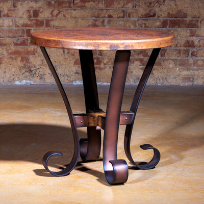 Barcelona Round Copper End Table