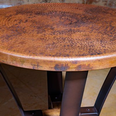 Barcelona Round Copper End Table