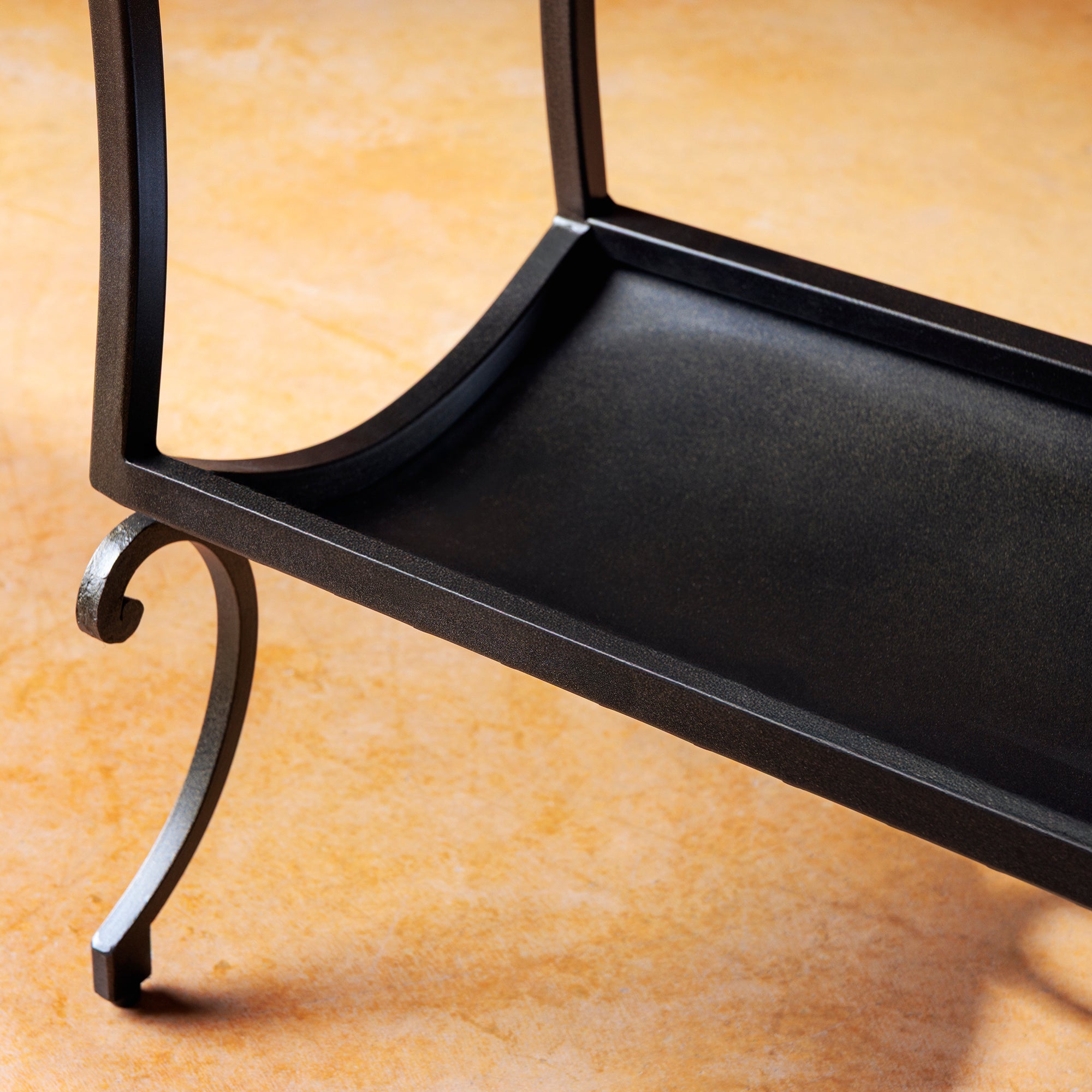 hammered copper accent table