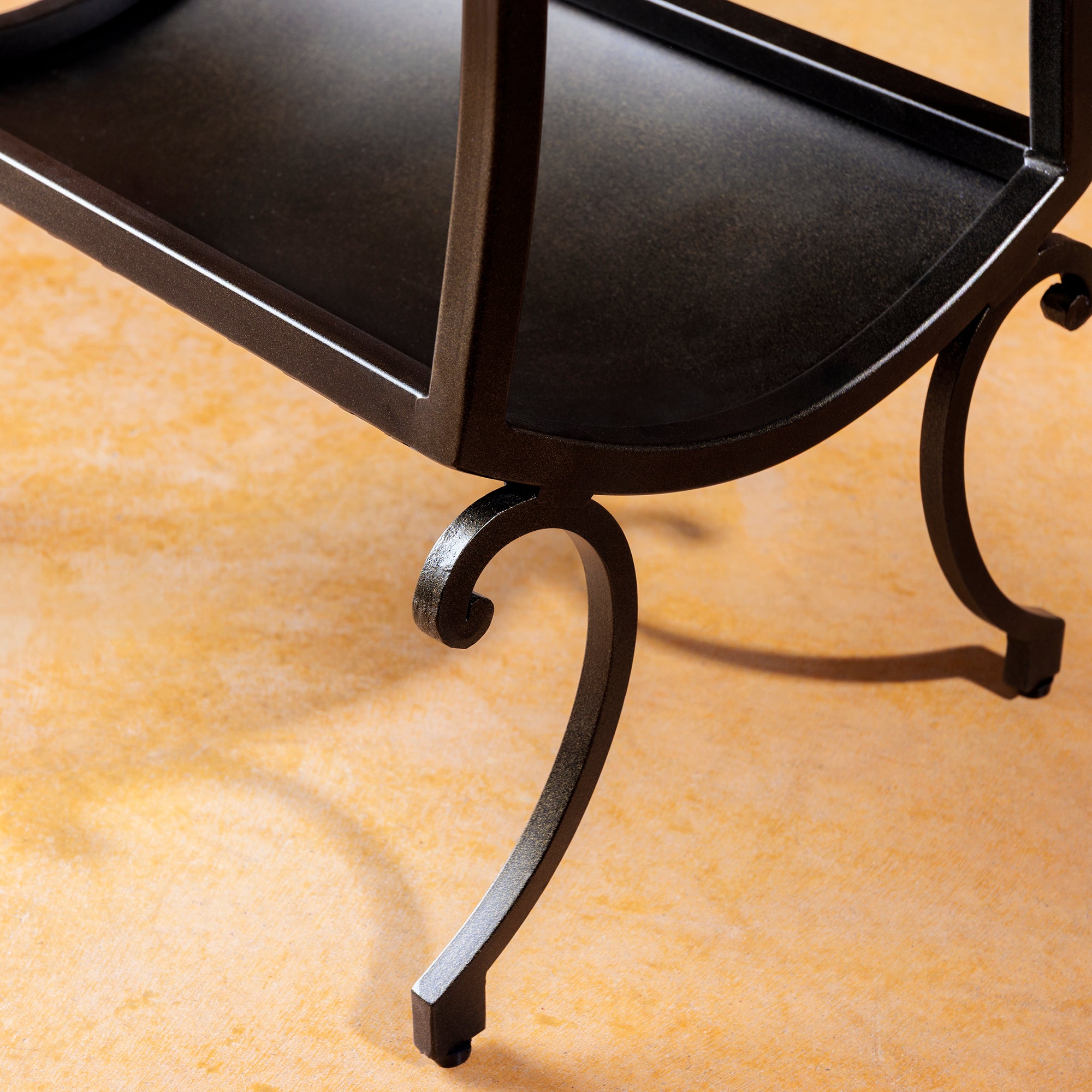 hammered copper accent table